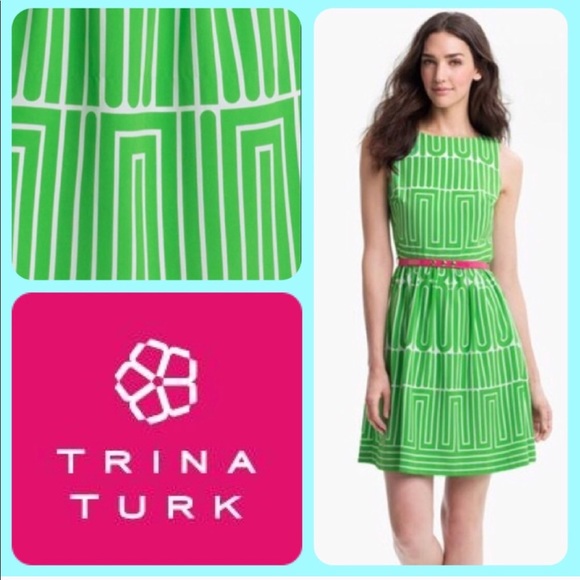trina turk green dress